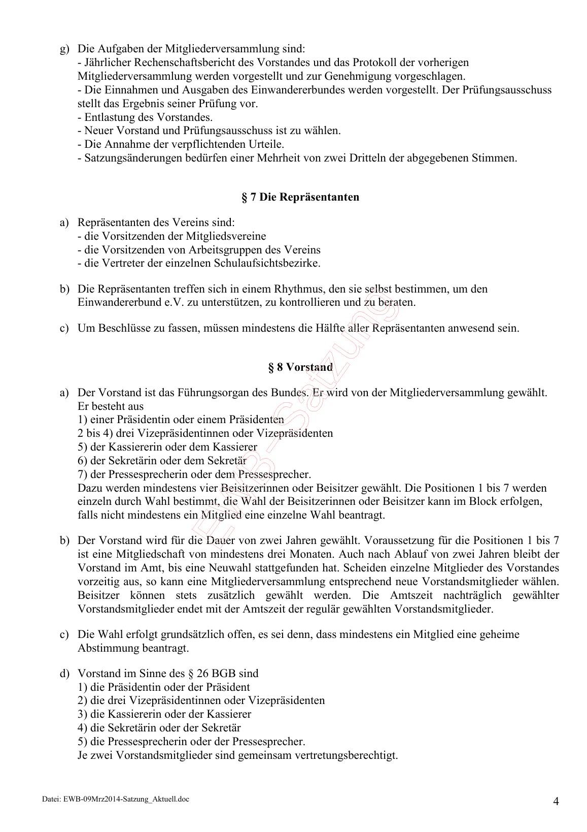 Vereinssatzung, Seite 4 von 6