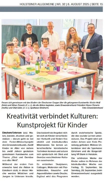 Titelseite: Kreativ verbindet Kulturen: Kunstprojekt für Kinder