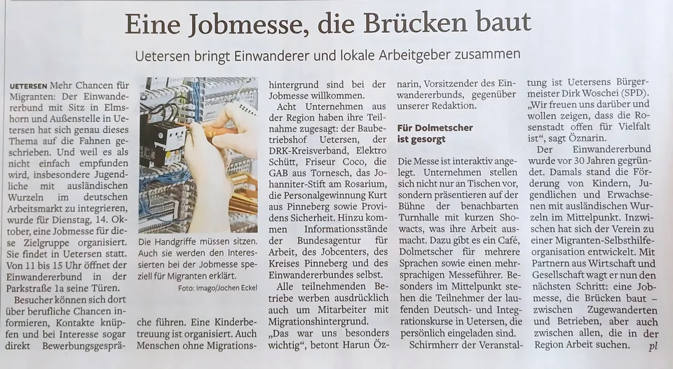 Vorschau: Eine Jobmesse, die Brücken baut