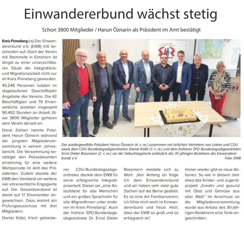 Vorschau: Einwandererbund wächst stätig