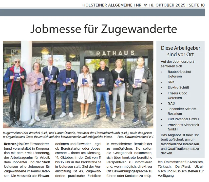 Vorschau: Jobmesse für Zugewanderte