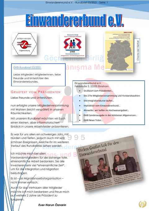 Titelseite EWB-Rundbrief 03/2021