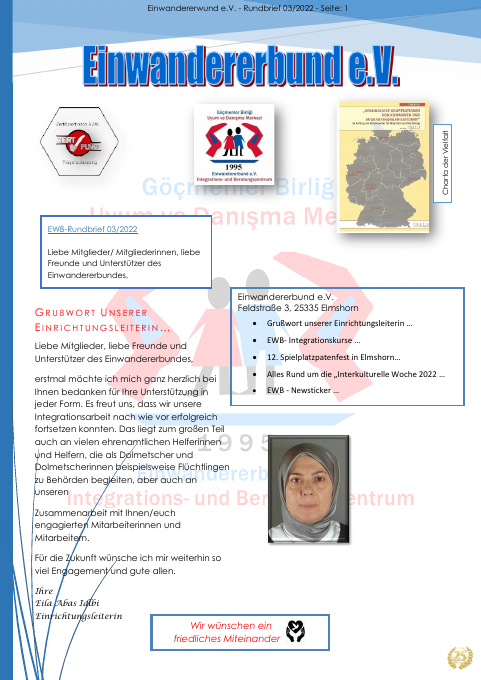 Titelseite EWB-Rundbrief 03/2022