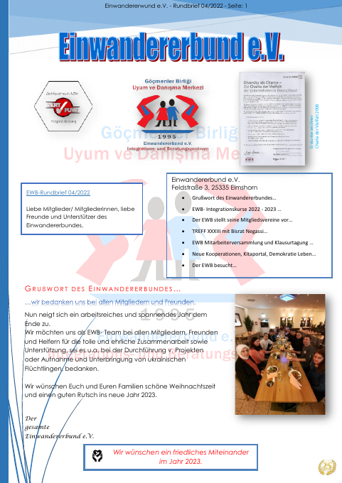 Titelseite EWB-Rundbrief 04/2022