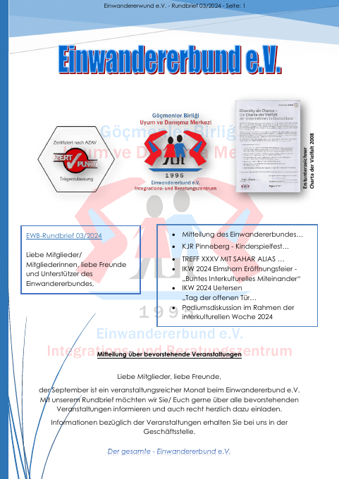 Titelseite EWB-Rundbrief 03/2024
