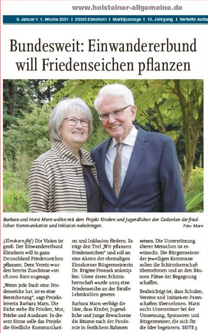 Einblick aus Wir pflanzen Friedenseichen in SH