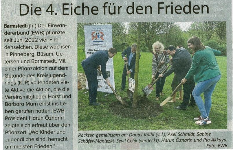 Einblick aus Wir pflanzen Friedenseichen in SH